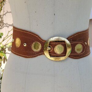 BRAND NEW - THE GOLDLEAF BELT - SIZE SMALL 100% WHOLE GRAIN LEATHER